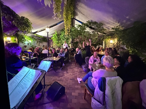 Live Musik im Weingarten im Sommer